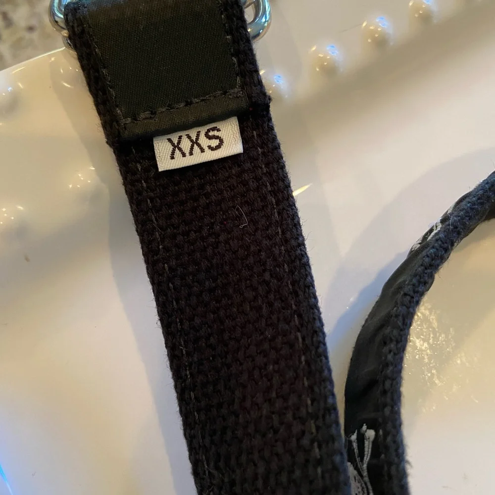 Leather Man Ltd Kids D-Ring Canvas Belt Pirate Motif- Black White -EUC XX Small